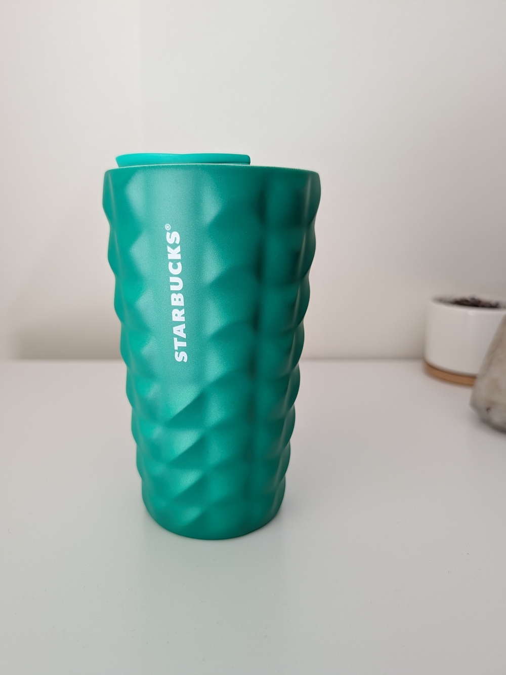 Starbucks Green Textured Travel Tumbler